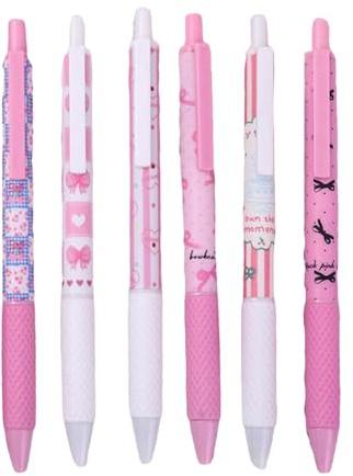 6pc Glowing Writing Set Featuring Ribbons and Ergonomic Design Fashionable Writing Instruments