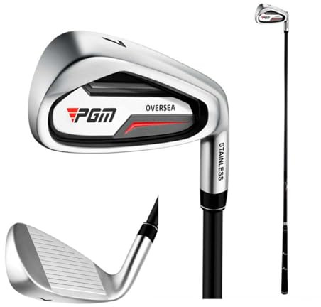 Club de Golf Iron #5/#6/#7/#8/#9/#P/#S Eje de Acero de Hierro de Golf Individual o Eje de Carbono Mano Derecha Deportes para Hombres y Mujeres (#P(Eje Carbono),Hombres)