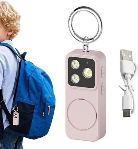 Alarma de Seguridad Personal - 150dB De Autodefensa Con Luces LED - Dispositivos Inteligentes De Protección Personal | Para Ancianos, Estudiantes, Mujeres, Niñas, Niños y para la Seguridad Diaria en l
