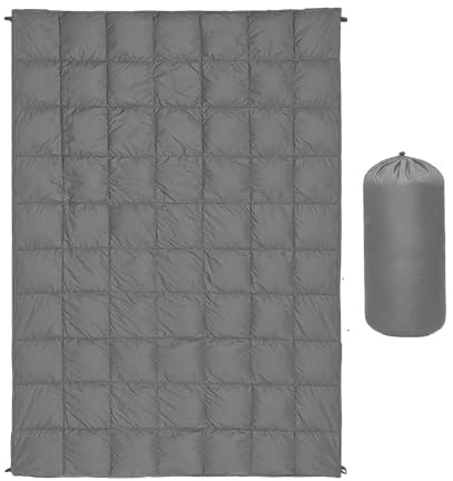 Genérico Camping Dunfilt - 200 x 140 cm (bomull 150 gsm) hopfällbar resa | Bärbart lättviktstäcke, anti-picknickmatta, varm utomhus poncho, bärbar bilsoffa