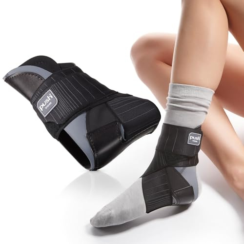 PUSH Ortho Ankle Brace Aequi - Stabilizer for Sprain, Injury, Instability, Fracture, Arthritis - Compression Support, Comfortable Fit, Moisture-Wicking (Left Size 3)