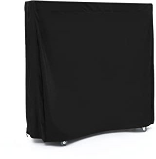 Covermates Upright Folding Ping Pong Table Cover – Water‑Resistant Heavy‑Duty Vinyl All‑Weather Indoor/Outdoor Table Tennis Storage, Zipper & Buckle Straps, 60W x 28D x 60H, Black