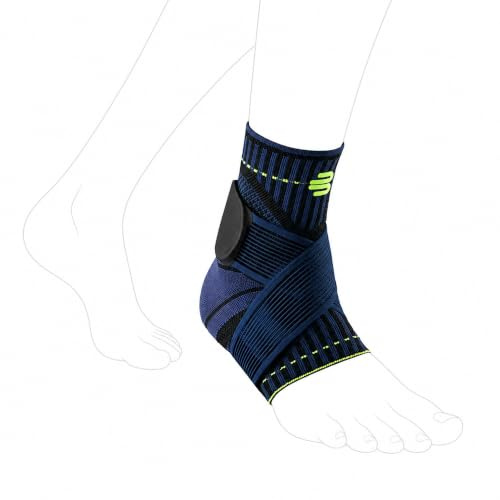 Bauerfeind, hälstöd, Ankle Support, Unisex, 1 hälbandage för vänster fot, för sporter som fotboll, jogging samt träning, förhindrar felvridning, Storlek: S, Svart, 11419401170711