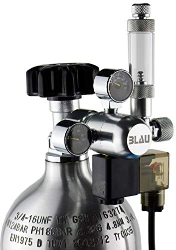 BLAU Aquaristic 7780086 Compact Regulator with Solenoid Valve and Bubble Counter