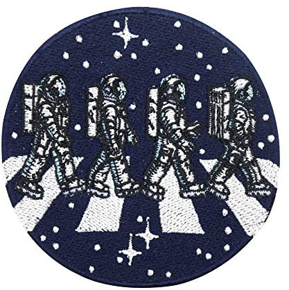 Finally Home Beatles Astronauten Patch zum Aufbügeln | Weltraum Patches, Mond Bügelbild, Jeansjacken Aufbügler, Sommer Aufnäher