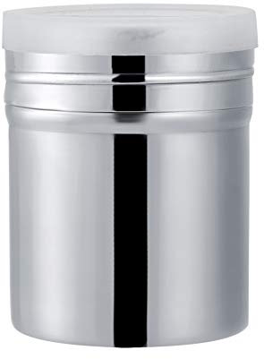 Puderzuckerstreuer, Staubwedel, Edelstahl-Puderzuckerstreuer Mit Deckel, Mehlstreuer, Zimtzuckerstreuer Zum Sieben von Kakao, Kaffee(M)