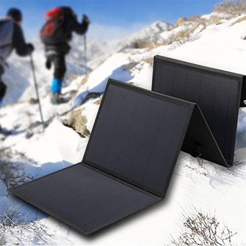 Utomhusfällbar solpanel 80W, bärbar solpanelsats, hopfällbar solcellsladdare för bärbar kraftstation, solgeneratorcamping, bärbara datorer