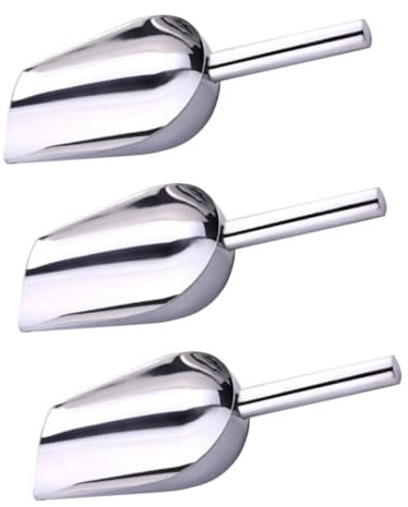 COLLBATH 3 Pz Paletta Per Cubetti Di Ghiaccio Paletta Per Il Ghiaccio Paletta Per Gelato Vassoi Pepita Paletta Per Ghiaccio Magnetica Paletta Di Ghiaccio Acciaio Inossidabile Silver