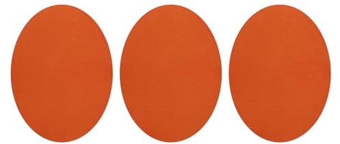 QUARKZMAN 3pz Toppe Termoadesive, Toppa Velluto Per Gomiti E Ginocchia, Per Riparazione Tessuti Per Riparazione Abbigliamento Maglioni Pantaloni Camicie, 6x4 Arancione