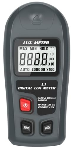 Ljusmätare, Luxmätare Digital Illuminometer 0200 000 Lux LCD-ficklampa Lux/FC-mätare Sensorfotometer Luxmeter