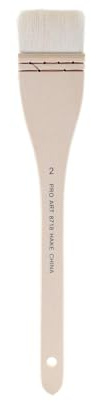 Pro Art Brush Hake 2x1, Hake Brush, Pottery Glaze Brushes, Japanese Paint Brushes, Glaze Brushes for Pottery, Brush for Watercolor, Pottery Surikomi