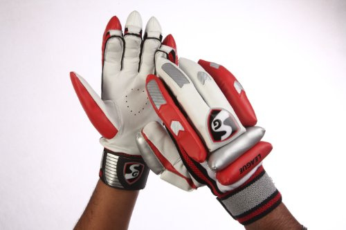 SG Batting Handskar League | LH, ungdomsstorlek, flerfärgad | Professionell kvalitet vadderade handskar | Superior Finger Protection | Bekväm och hållbar Wicketkeeper handskar för junior cricketers