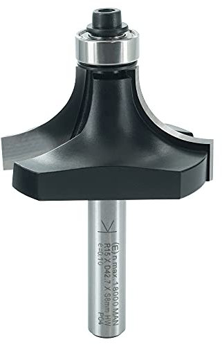 ENT 14301 Fresa ad arrotondamento, gambo (S) 8 mm, diametro (D) 43 mm, NL 15 mm, R 15 mm, SL 32 mm, con cuscinetto a sfere