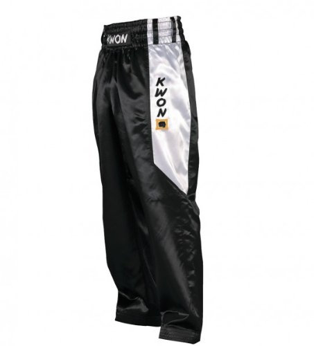 Kwon Kickbox Satin Hosen ClubLine in 3 Farben Gr. 140 cm schwarz