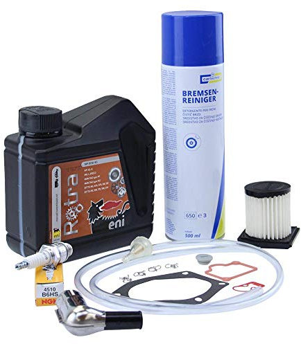 Inspektionsset Benzin Schlauch Filter Luftfilter 27mm Stecker Klassik Zündkerze B6HS Öl 85er Vergaserdichtungen kompatibel mit Hercules Prima 3 5 Optima HR Jogging MX Sachs 505/2 505 2-Gang