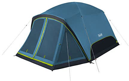 Coleman Skydome Camping Tent with Dark Room Technology, 6 Person with Screen Room