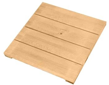 JARDIN202 - Tarima de madera de pino | Baldosa de madera para exterior y ducha | Protección Autoclave Nivel 3 | 50x50cm / 28mm (1 unidad)