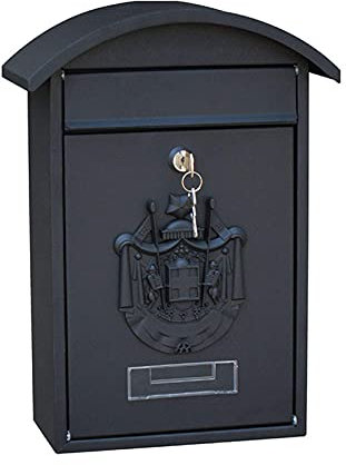 Cassetta postale da parete in stile inglese vintage, cassetta delle lettere, cassetta delle lettere, cassetta delle lettere, colore ossido antico, ghisa, ghisa, per montaggio a parete small gift