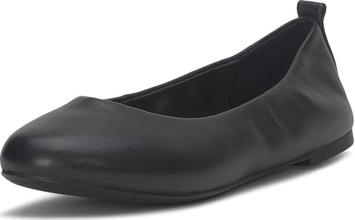Lucky Brand Women's Emmielou Leather Ballet Flat Black 12 Medium