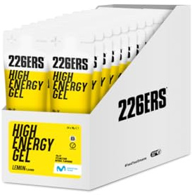 226ERS - High Energy Gel, Gel Energético para Deportistas, Ciclodextrina, Hidratos de Carbono y Aromas Naturales, Favorece Uso de Glucosa y la Digestión, Sabor Limón, 24 Geles