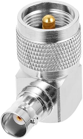 Housoutil Adaptador De Coaxial Adaptador De Hembra UHF Macho De Ángulo Recto para Conexión De Antenas Interiores