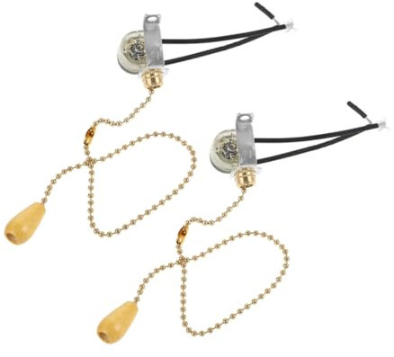 Uonlytech 2pièces Interrupteur à Chaîne Pour Lampe Kit De Remplacement Interrupteur Éclairage à Tirette De Rechange Pour Ventilateur De Plafond