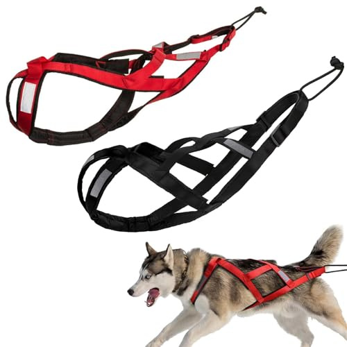 Imbracatura per Cani da Traino, Imbracatura X Back Mushing per Husky per Cani da Slitta, Imbracature per Peso da Traino per Animali Domestici, Imbracatura per Canicross, Scootering, Slitta da Corsa