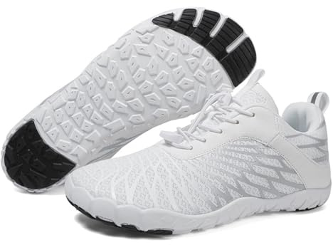 KANLVU Zapatos Ligeros Descalzos para Mujer, Zapatos De Artes Marciales para Hombre Antideslizantes Tai Chi Zapatillas Kung Fu para Yoga, Zapatillas para Correr(Blanco,39 EU)