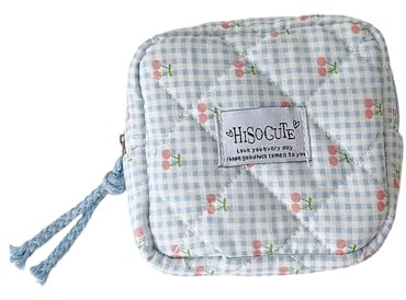 YROHGKPN Organizador de artículos de higiene multifuncional, diseño de impresión de cerezas, bolsa de almacenamiento portátil para almohadilla de higiene personal