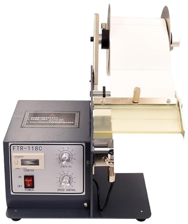 JCKJWL Dispensador de Etiquetas 118C con Contador, máquina de etiquetado de Alta Resistencia for Etiquetas de 5 a 120 mm de Ancho y 5 a 150 mm de Largo. Compatibilidad versátil