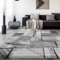 Teppich Wohnzimmer Schlafzimmer Esszimmer Teppich Läufer Flur Küchenteppich Modernes Holz Design Soft & Weich Kurzflor Pflegeleicht Home Farbe: Schwarz, 80 x 150 cm