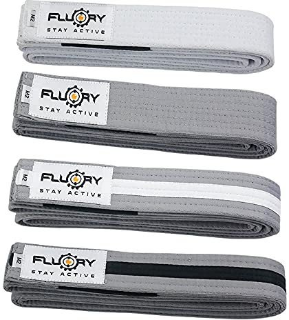 FLUORY BJJ Belt for Kids, Brazilian Jiu Jitsu Belts Made of 100% cotton