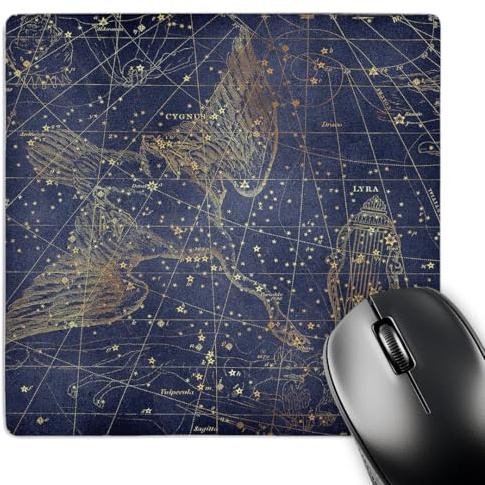 3dRose Vintage Star Map. Constellations of Cygnus or swan, and Lyra - Mouse Pads (mp_353939_1)