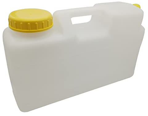 Raumsparkanister 12 Liter Wasser Kanister | DIN 96 | Lebensmittelecht | Camping Wohnmobil | Trinkwasser Kanister | Tragegriff