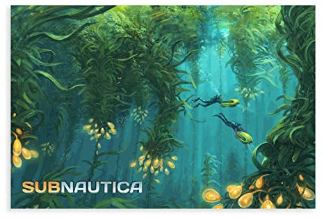 Classic Pop Game Cover Subnautica Poster Leinwand Poster Schlafzimmer Dekor Sport Landschaft Büro Zimmer Dekor Geschenk Unrahmen-Stil 20 x 30 cm