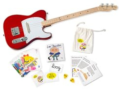 Fender x Loog Telecaster kids electric guitar 3 strings beginner set (Candy Apple Red)