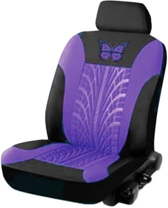Funda de Asiento Delantero, Protector de Asiento Delantero para Conductor y Copiloto, Funda de Asiento Universal para Delantero y Trasero, Accesorios Coches Interior Decoracion Morado 1 Asiento