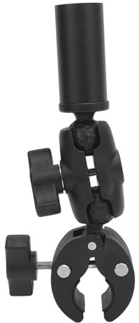 FILFEEL Mini Antenna Parabolica con Supporto per Morsetto in Lega di Alluminio, Morsetto Sicuro per Asta per Auto, Scala per, Barra Trasversale per Yacht, Angolo Regolabile a 360°,