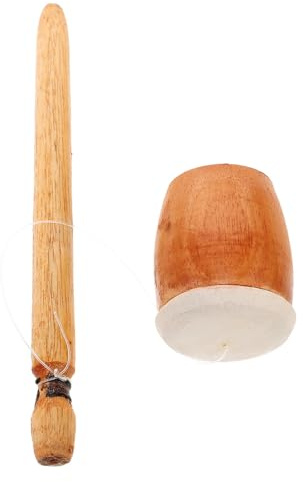 GARIOUANS Instrument de Percussion Grenouille Bois Naturel Guiro Traditionnel avec Maillet Musical Éducatif pour Garçon Fille et Adultes Décor Sonore Unique