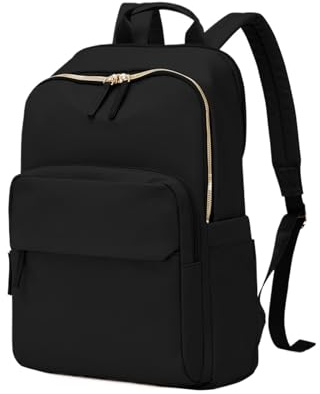 Générique Mochila sencilla de gran capacidad for mujer, bolso hombro for ordenador portátil negocios, viaje(Black)