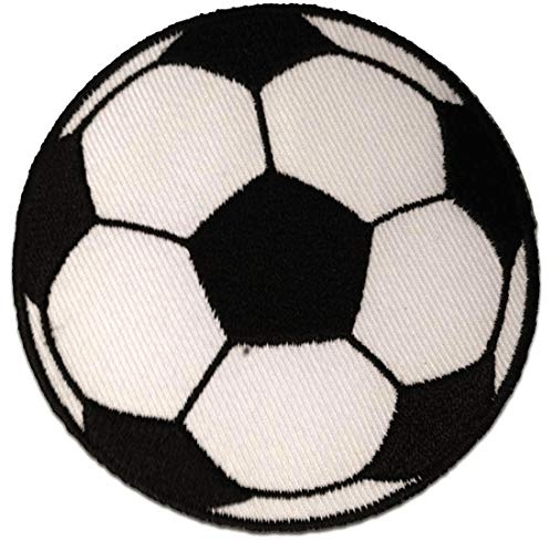 Catch the Patch Fußball - (Größe: Ø 5,5 cm) – Patches & Bügelbilder zum Aufnähen oder Aufbügeln – Für Kleidung, Jacken, Rucksäcke & DIY-Projekte
