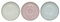 Bloomingville Teller Patrizia, blau grün rosa, Keramik, 3er Set, 20 cm
