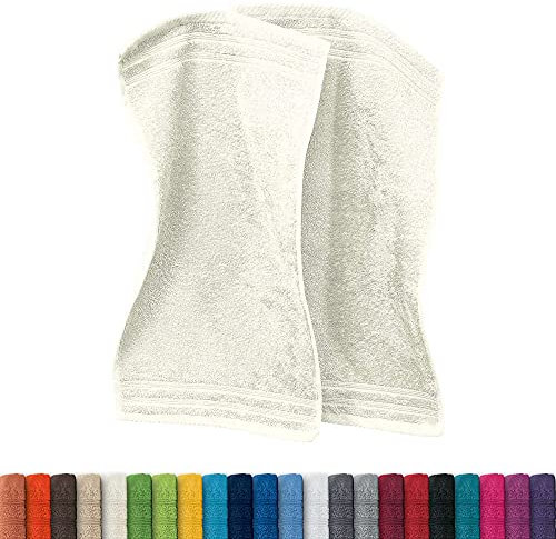 Erwin Müller Gästetuch Heidelberg 2er- Pack 100% Baumwolle Creme Größe 30x50 cm - leichte Qualität, saugstark, schnelltrocknend, kompakt - ideal für Sport, Strand, Reisen