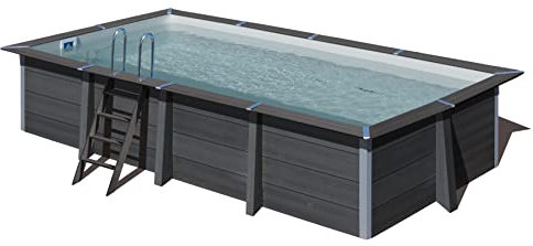 Gre KPCOV52 - Piscina Ovalada Desmontable de Composite, Piscina Elevada para Jardines y Patios.524 x 386 x 124 cm