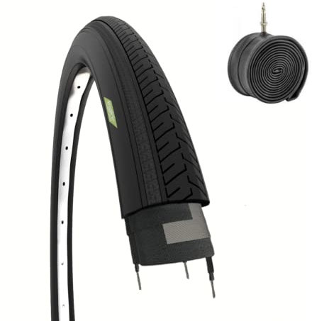 Neumático 27 x 1 1/4 (32-630) + Cámara de aire Neumático para City Bike Bici Adulto Trasera Bicicleta Vintage