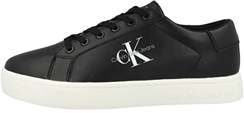 Calvin Klein Herren Cupsole Sneaker mit Logo, Schwarz (Black), 46