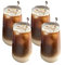 NSXIN Lot de 4 verres à latte macchiato 400 ml - Verres à thé en cristal transparent - Résistant à la chaleur - Pour cocktail, café, latte macchiato - Moderne (type B / 500 ml)