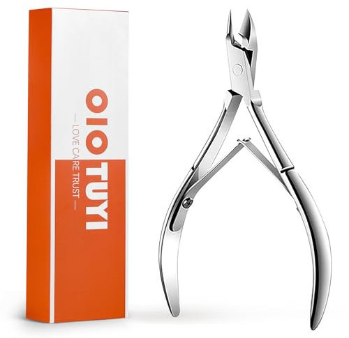 OioTuyi Professionelle Nagelhautzange, Extra Scharf, Ergonomisches Design, Plastikfrei
