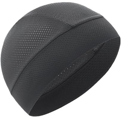 SSKHE Berretto da ciclismo con teschio, berretto da corsa elasticizzato, traspirante, berretto sportivo per casco rinfrescante, fodera rigida per uomo e donna, Grigio, Taglia unica