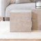 LEBENSwohnART Design Couchtisch POSTATO 40cm Marmor-Look beige Creme Sofatisch Beistelltische Betonoptik